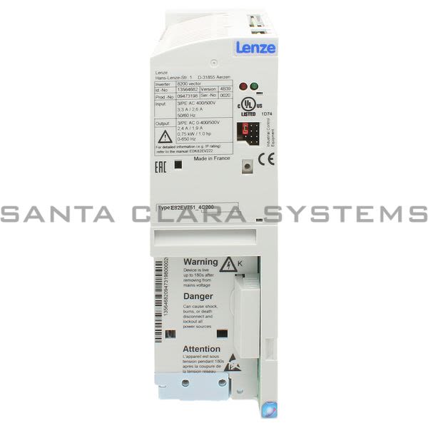 Lenze E82EV751K4C200  AC Inverter Product Image