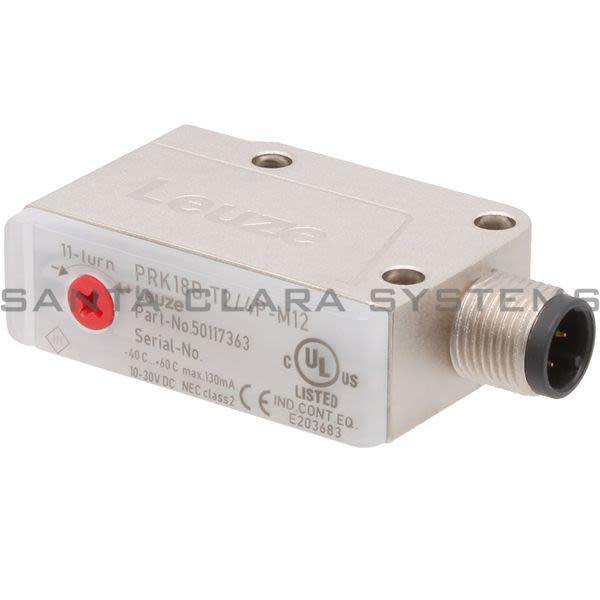 Leuze PRK18B.T2/4P-M12  Polarized Retro-Reflective Photoelectric Sensor Product Image