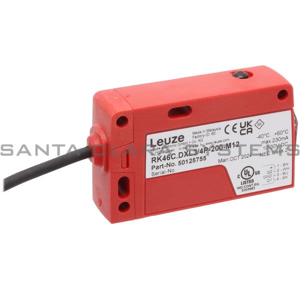 Leuze RK46C.DXL3-4P-200-M12 Unpolarized Retro-Reflective Photoelectric Sensor Product Image