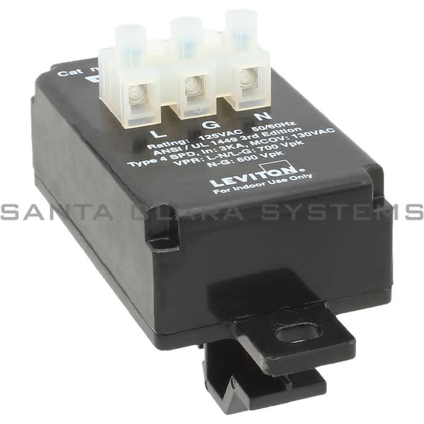 Leviton 3800-DIN Surge Protector Black Product Image