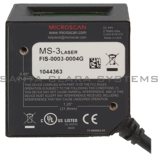 Microscan FIS-0003-0004G MS-3 High-Density Raster Laser Product Image