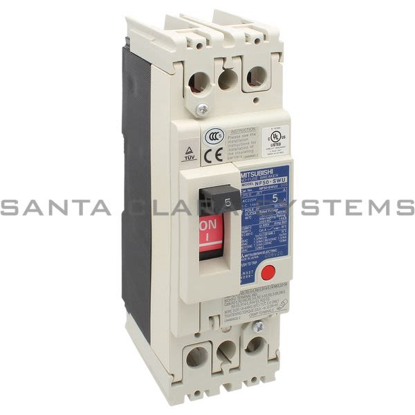 Mitsubishi NF50-SWU2-005 Circuit Breaker | NF50-SWU-2P-5A Product Image