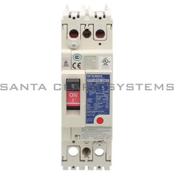 Mitsubishi NF50-SWU2-005 Circuit Breaker | NF50-SWU-2P-5A Product Image