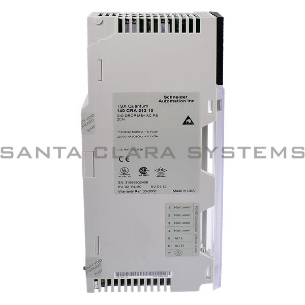 Modicon 140 CRA 212 10  Power Supply and Drop Module Product Image