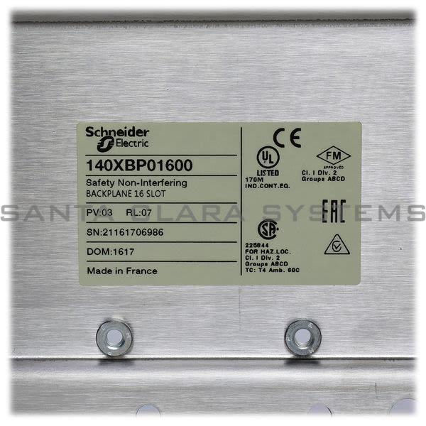 Modicon 140XBP01600 16-Slot Backplane Product Image