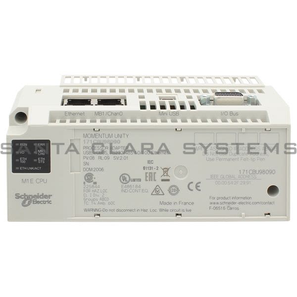 Modicon 171CBU98090 Unity M1E Processor Product Image