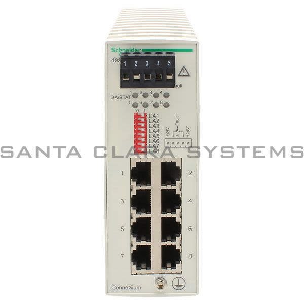 Modicon 499NES18100 Ethernet Cabling System | Connexium 8TX 10/100 Switch Product Image