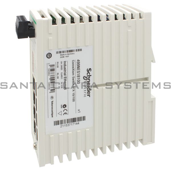 Modicon 499NES18100 Ethernet Cabling System | Connexium 8TX 10/100 Switch Product Image