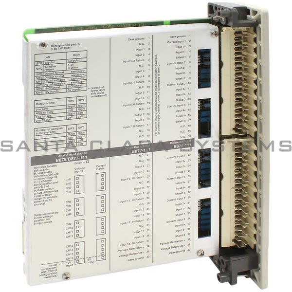 Modicon AS-B875-111 Analog Input Module Product Image
