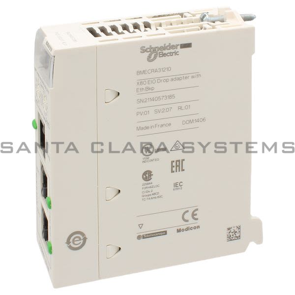 Modicon BMECRA31210  Modicon X80 EIO Drop adapter with Ethernet backplane Product Image