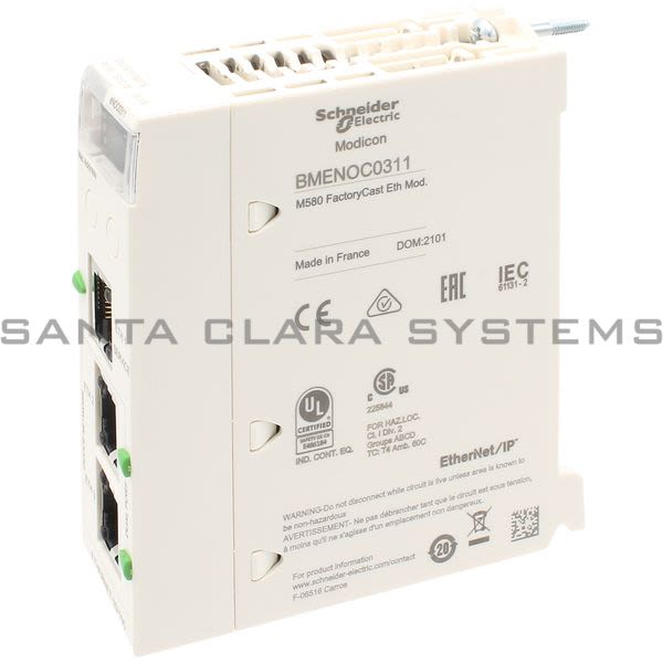 Modicon BMENOC0311 Ethernet module M580 - 3-port FactoryCast Ethernet communication Product Image