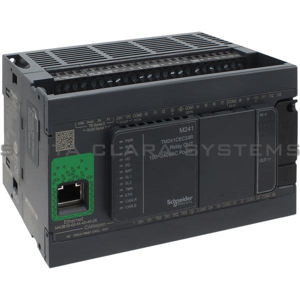 Modicon TM241CEC24R Controller M241 24 IO Relay Ethernet CAN Master Product Image