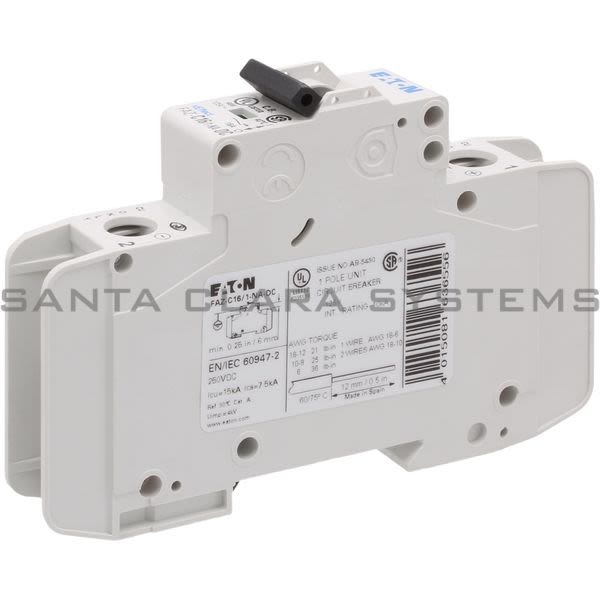 Moeller FAZ-C16-1-NA-DC-SP Circuit Breaker Product Image