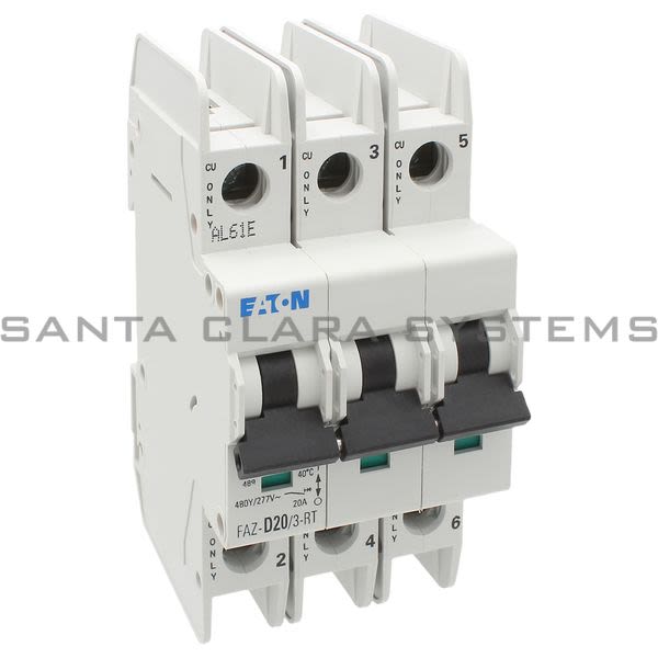 Moeller FAZ-D20-3-RT Circuit Breaker Product Image