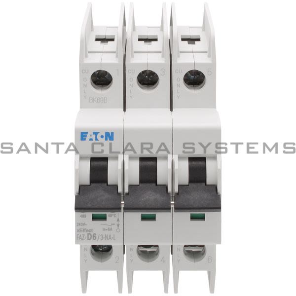 Moeller FAZ-D6-3-NA-L Circuit Breaker Product Image