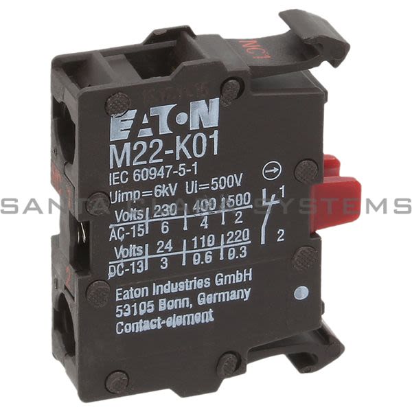 Moeller M22-K01 Contact Block | Eaton 216378 Product Image