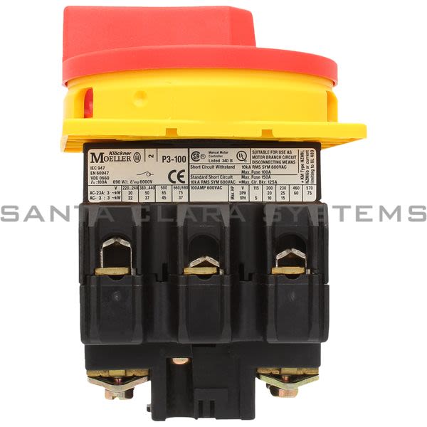 Moeller P3-100-EA-SVB Main Switch | 074320 Product Image