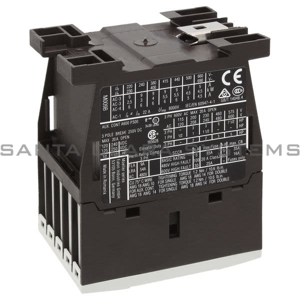 Moeller XTCE009B10A  Contactor 9-AMP 3-Pole Frame B | Eaton Product Image