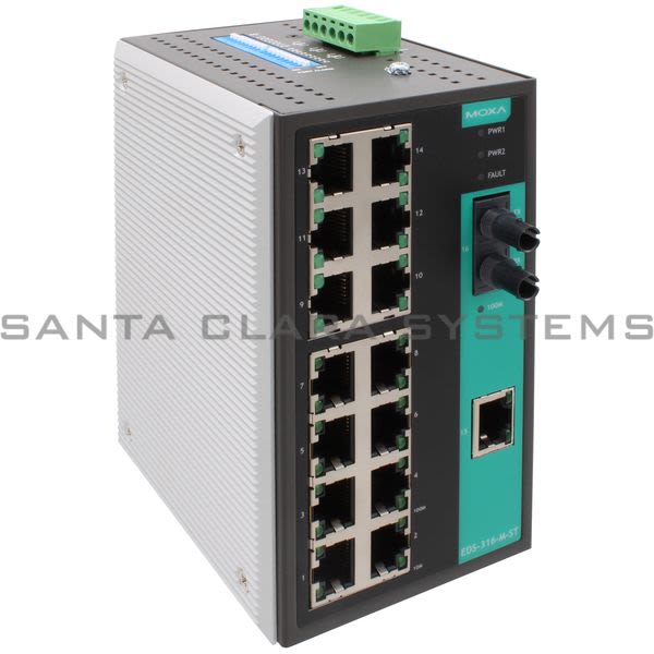 Moxa EDS-316-M-ST Unmanaged Ethernet Switch Product Image