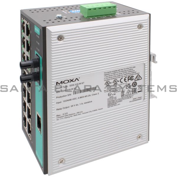 Moxa EDS-316-M-ST Unmanaged Ethernet Switch Product Image