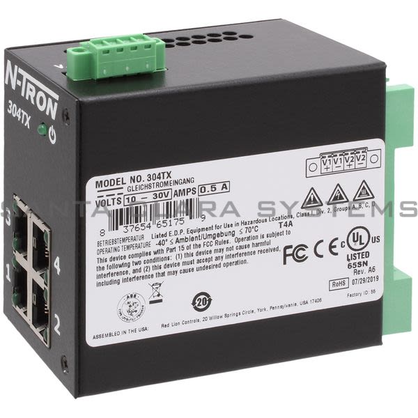 N-Tron 304TX Ethernet Switch | Red Lion Product Image