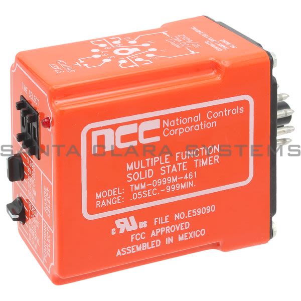National Controls TMM-0999M-461-05-999 Timing Relay .05Sec.999Min. | TMM-0999M-461 120VAC Product Image