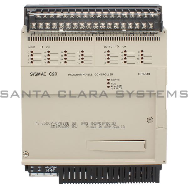 Omron 3G2C7-CPU38E Programmable Controller | Sysmac C20-CPU38E Product Image