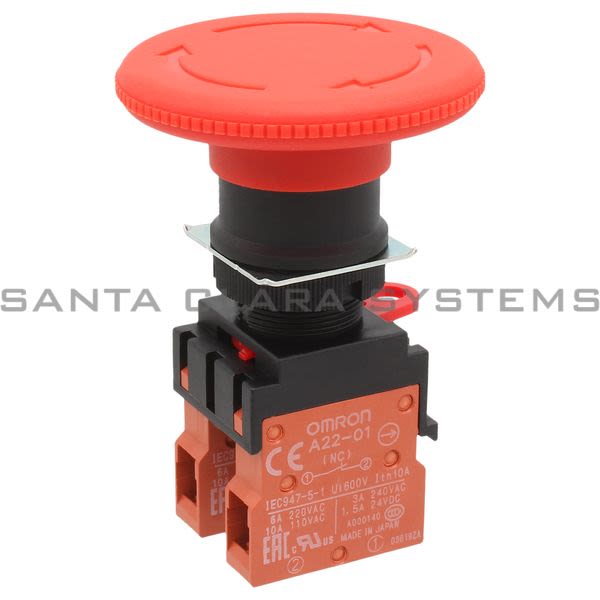 Omron A22E-L-02 Emeregency Stop Push Button Switch Product Image