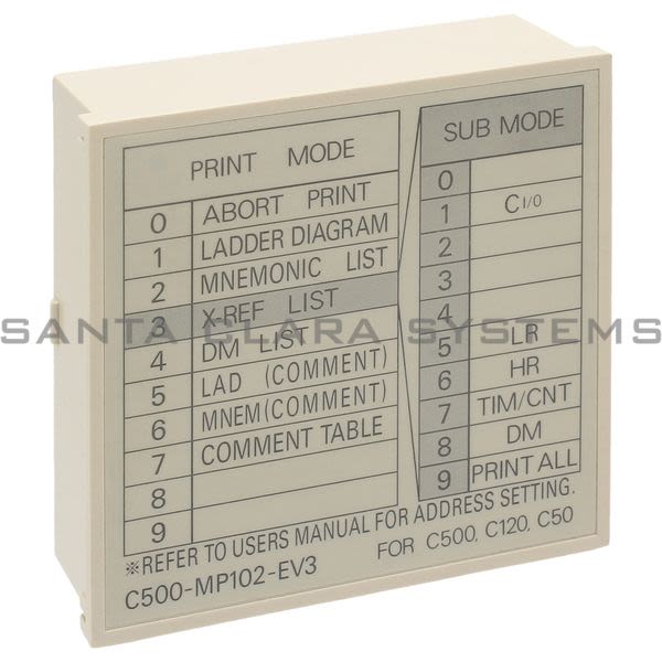 Omron C-500-MP102-EV3 Memory Pack Product Image