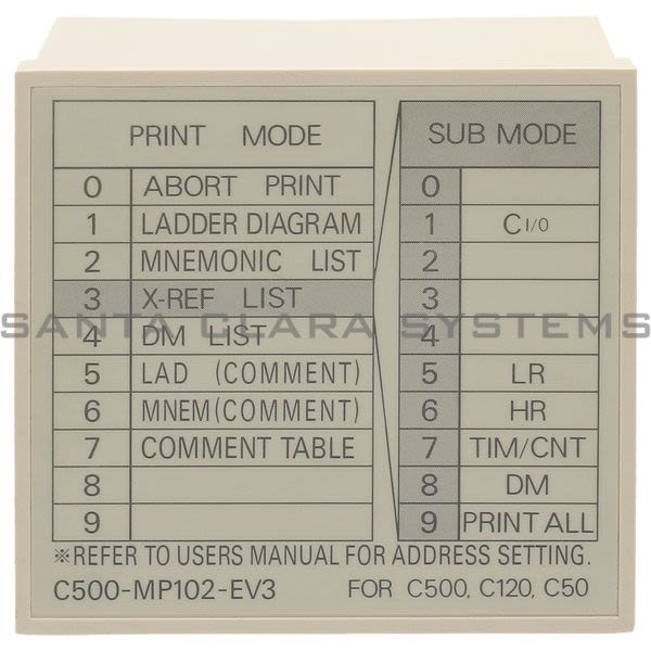 Omron C-500-MP102-EV3 Memory Pack Product Image