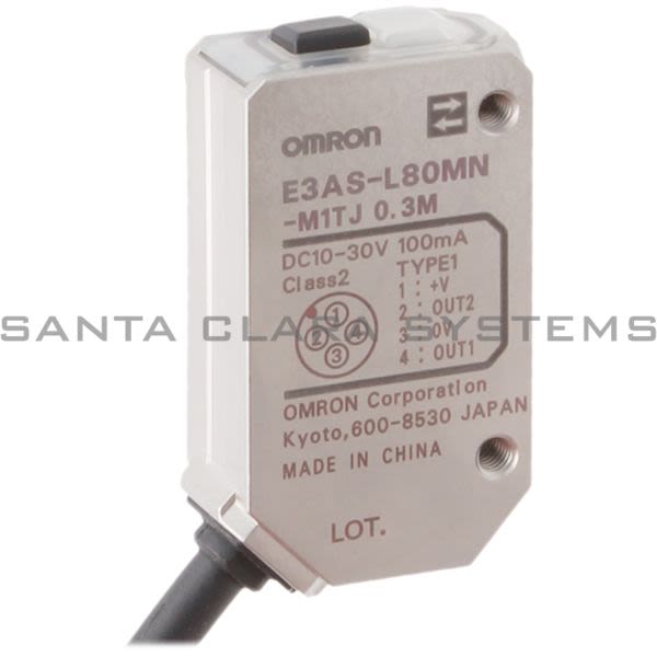Omron E3AS-L80MN-M1TJ0.3M Photoelectric Sensor with Background Suppression Product Image