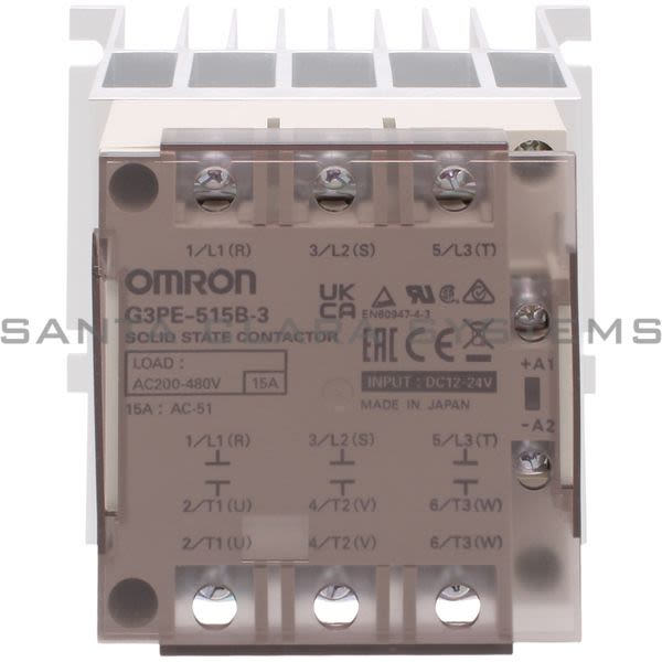 Omron G3PE-515B-3-DC12-24 Solid State Relay Product Image