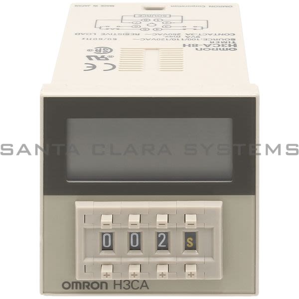 Omron H3CA-8H-AC100-110-120 Timer 99.9S to 9990H 100/110/120VAC Product Image