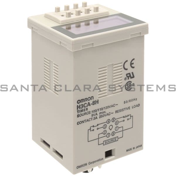 Omron H3CA-8H-AC100-110-120 Timer 99.9S to 9990H 100/110/120VAC Product Image