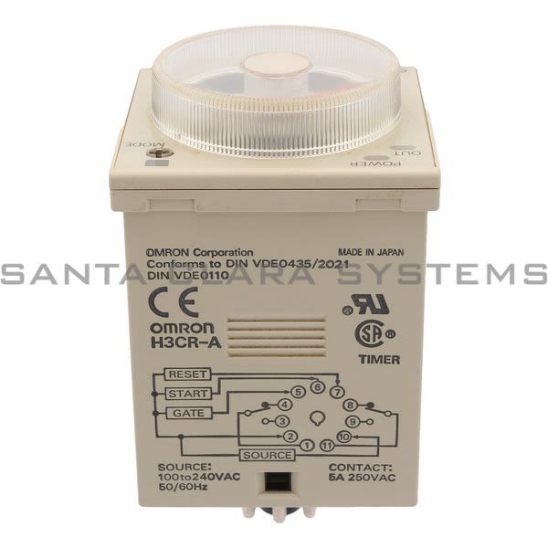 Omron H3CR-A-AC100-240 Timer 1.2S to 300H 100 to 240 VAC Product Image