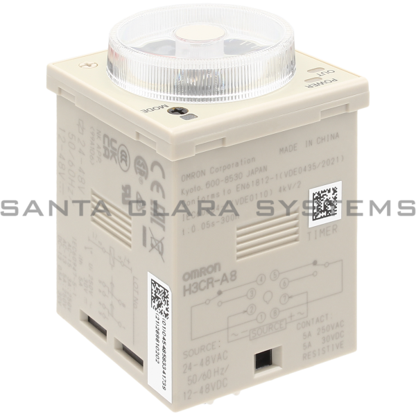 Omron H3CR-A8-AC-24-48-DC12-48 Timer 1.2S to 300H 24 to 48VAC / 12 to 48VDC Product Image