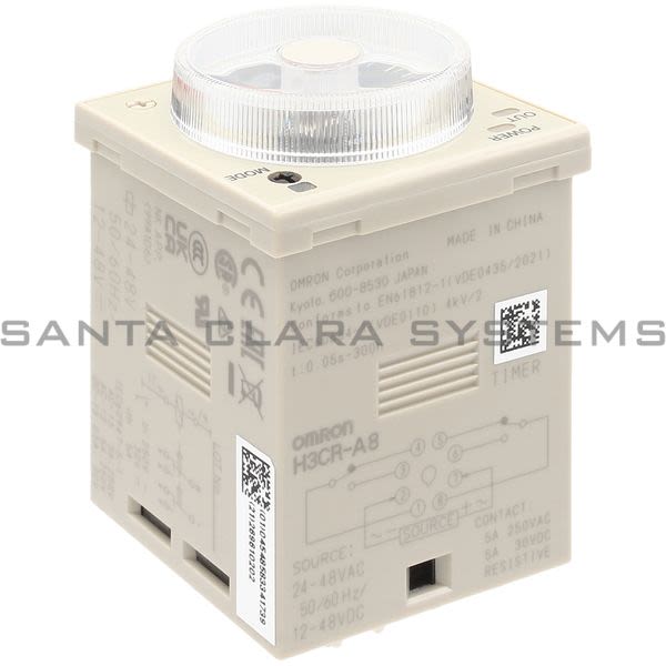 Omron H3CR-A8-AC-24-48-DC12-48 Timer 1.2S to 300H 24 to 48VAC / 12 to 48VDC Product Image