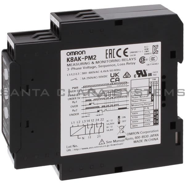 Omron K8AK-PM2 Phase Monitoring Relay Product Image