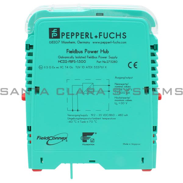 Pepperl+Fuchs HCD2-FBPS-1.500 Fieldbus Power Hub, Compact Power Supply Module Product Image