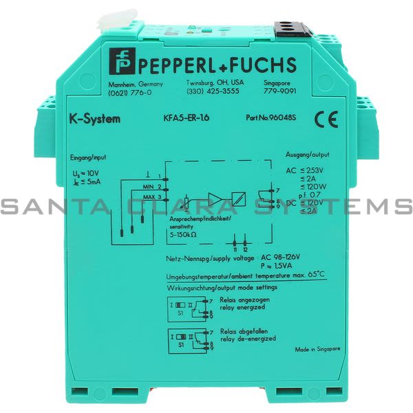 Pepperl+Fuchs KFA5-ER-1.6 Conductivity Switch Amplifier Product Image