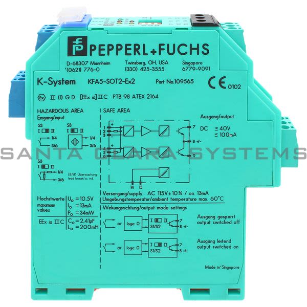 Pepperl+Fuchs KFA5-SOT2-EX2  Isolated Barrier Product Image