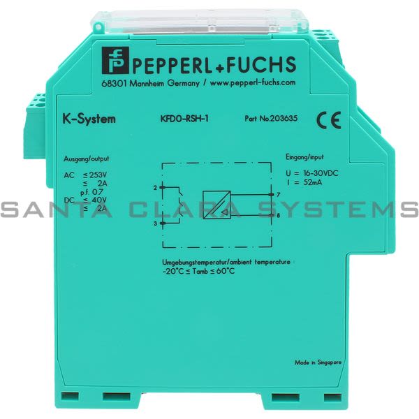 Pepperl+Fuchs KFD0-RSH-1 Relay | 203635 Product Image
