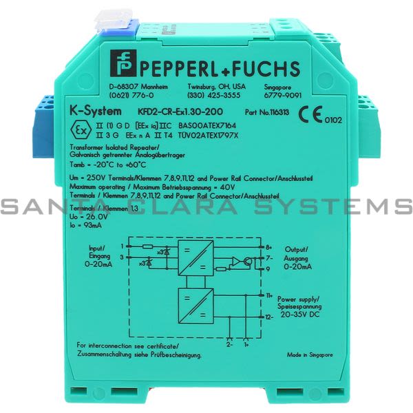 Pepperl+Fuchs KFD2-CR-EX1.30-200 Transmitter Power Supply Product Image