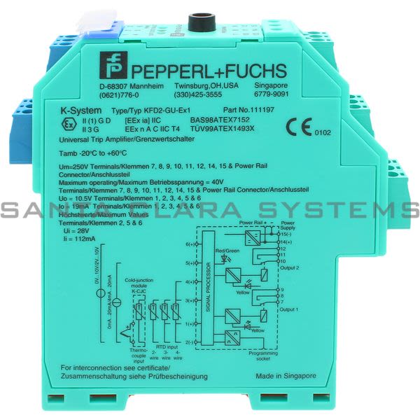 Pepperl+Fuchs KFD2-GU-EX1 Temperature Trip Amplifier Product Image