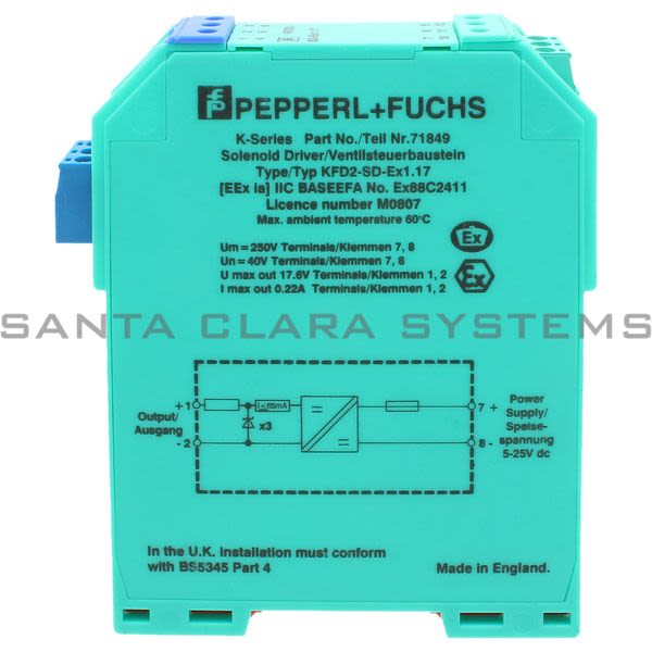Pepperl+Fuchs KFD2SDEX1.17 Solenoid Driver Product Image