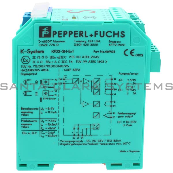 Pepperl+Fuchs KFD2-SH-EX1 Isolated Switch Amplifier Product Image
