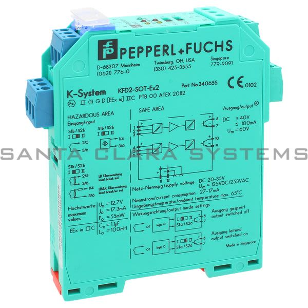 Pepperl+Fuchs KFD2-SOT-EX2 Intrinsically Safe Barrier Product Image