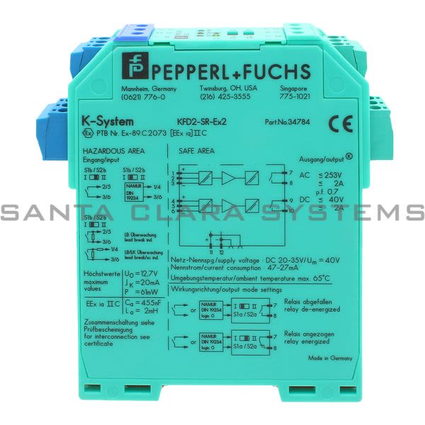 Pepperl+Fuchs KFD2-SR-EX2  Isolated Switch Amplifier Product Image