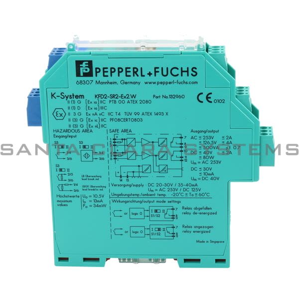 Pepperl+Fuchs KFD2-SR2-EX2.W Dual Channel Switch Isolator Product Image