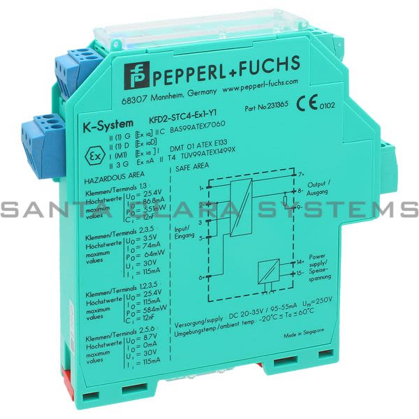 Pepperl+Fuchs KFD2-STC4-EX1-Y1  SMART Transmitter Power Supply, Output Current Sink Product Image